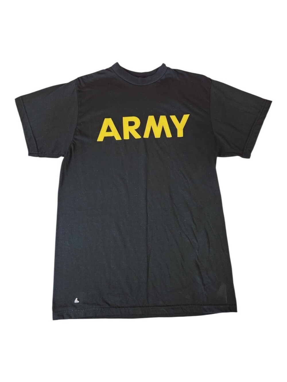 Official US Army APFU Training T-Shirt Black Gold Graphic Gym Tee Small